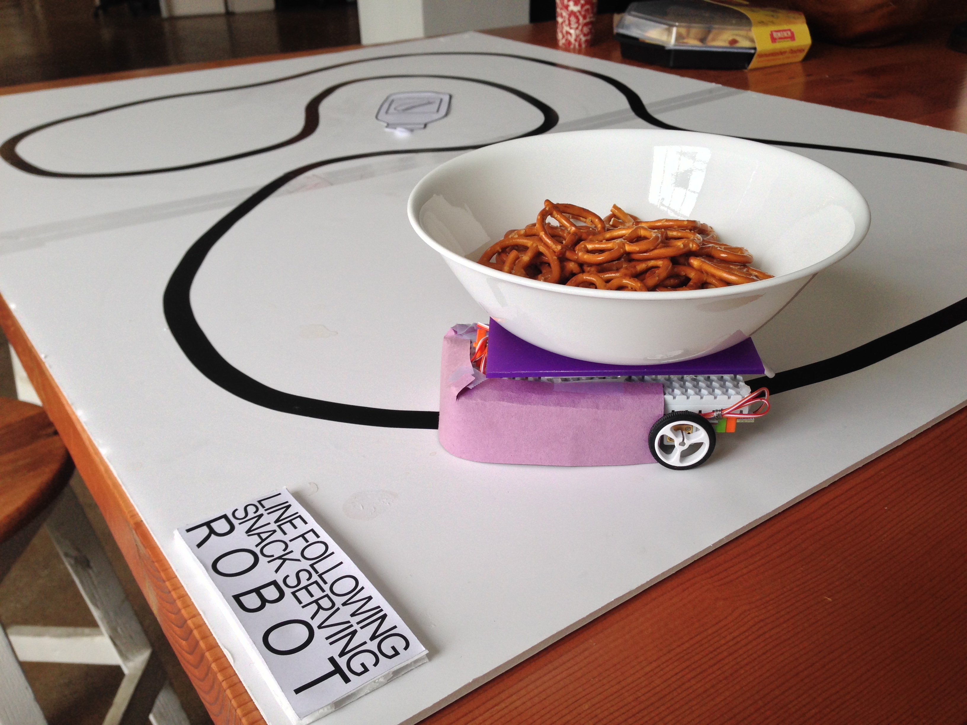 Line Following Snack Serving Robot a littleBits Project by rory_littleBits