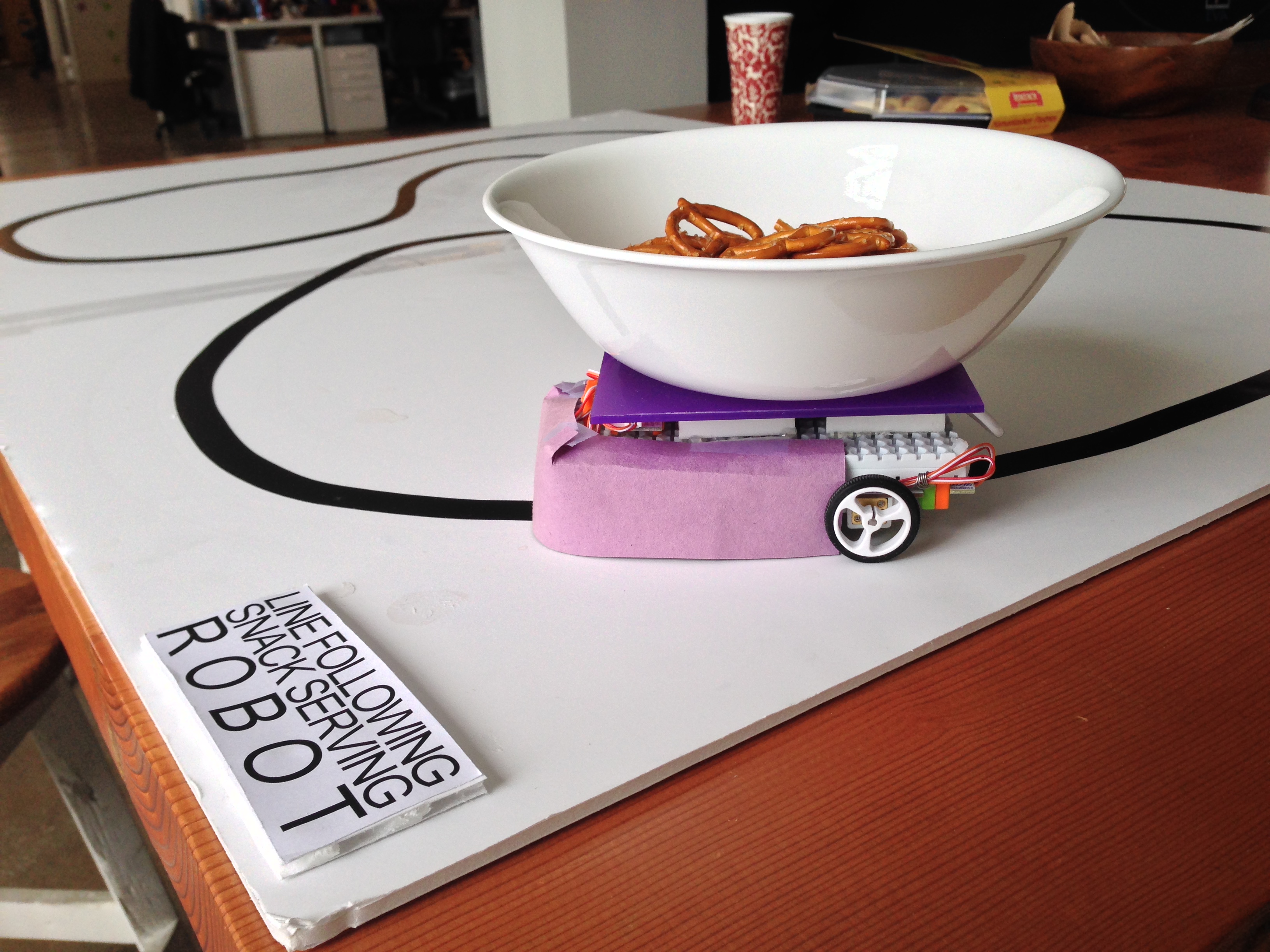 Line Following Snack Serving Robot a littleBits Project by rory_littleBits