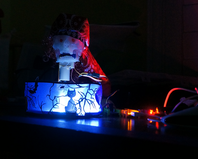 Sound Activated Halloween Evil Pirate Skull TRICKSWITHBITS a