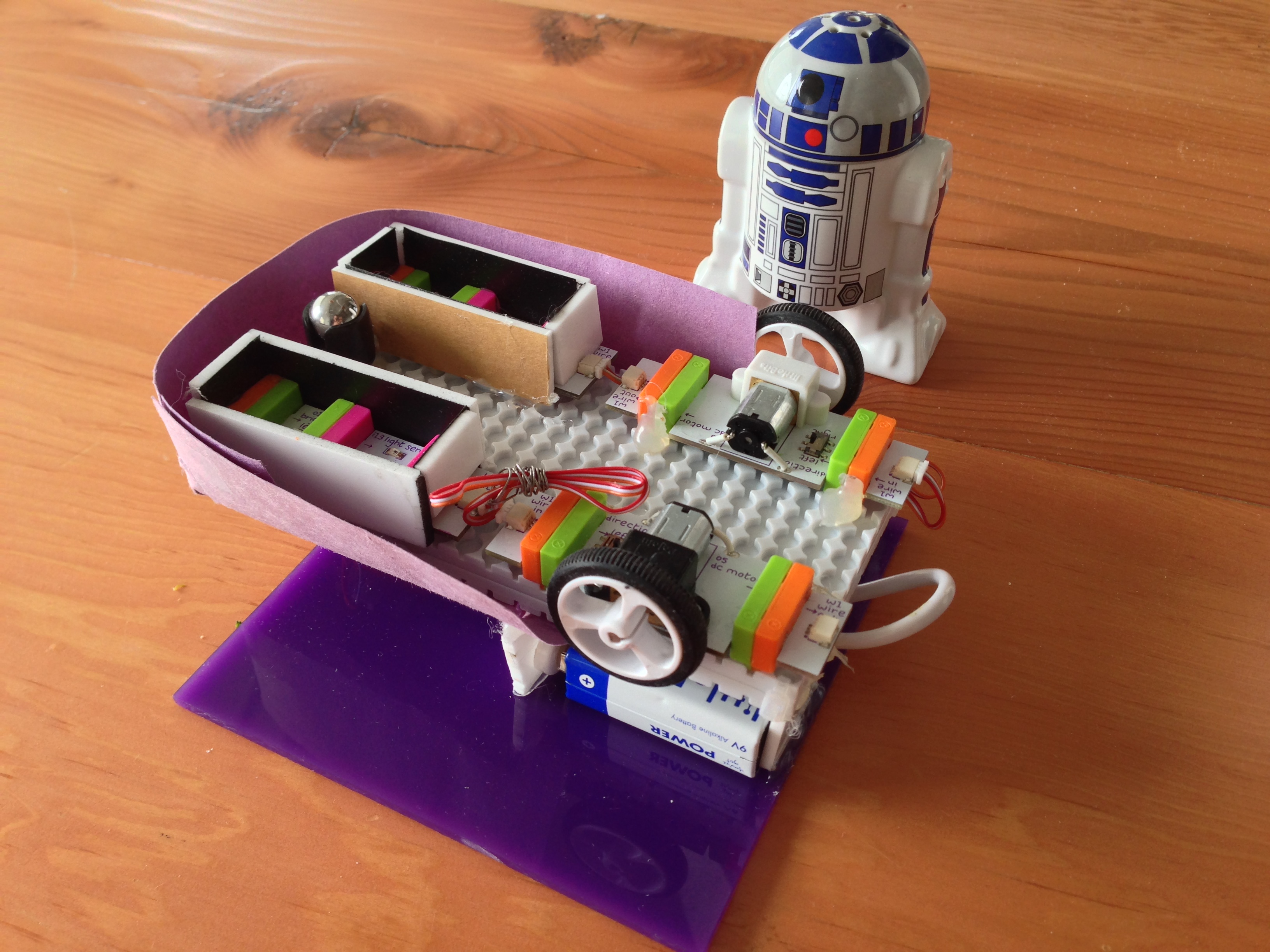 Line Following Snack Serving Robot a littleBits Project by rory_littleBits