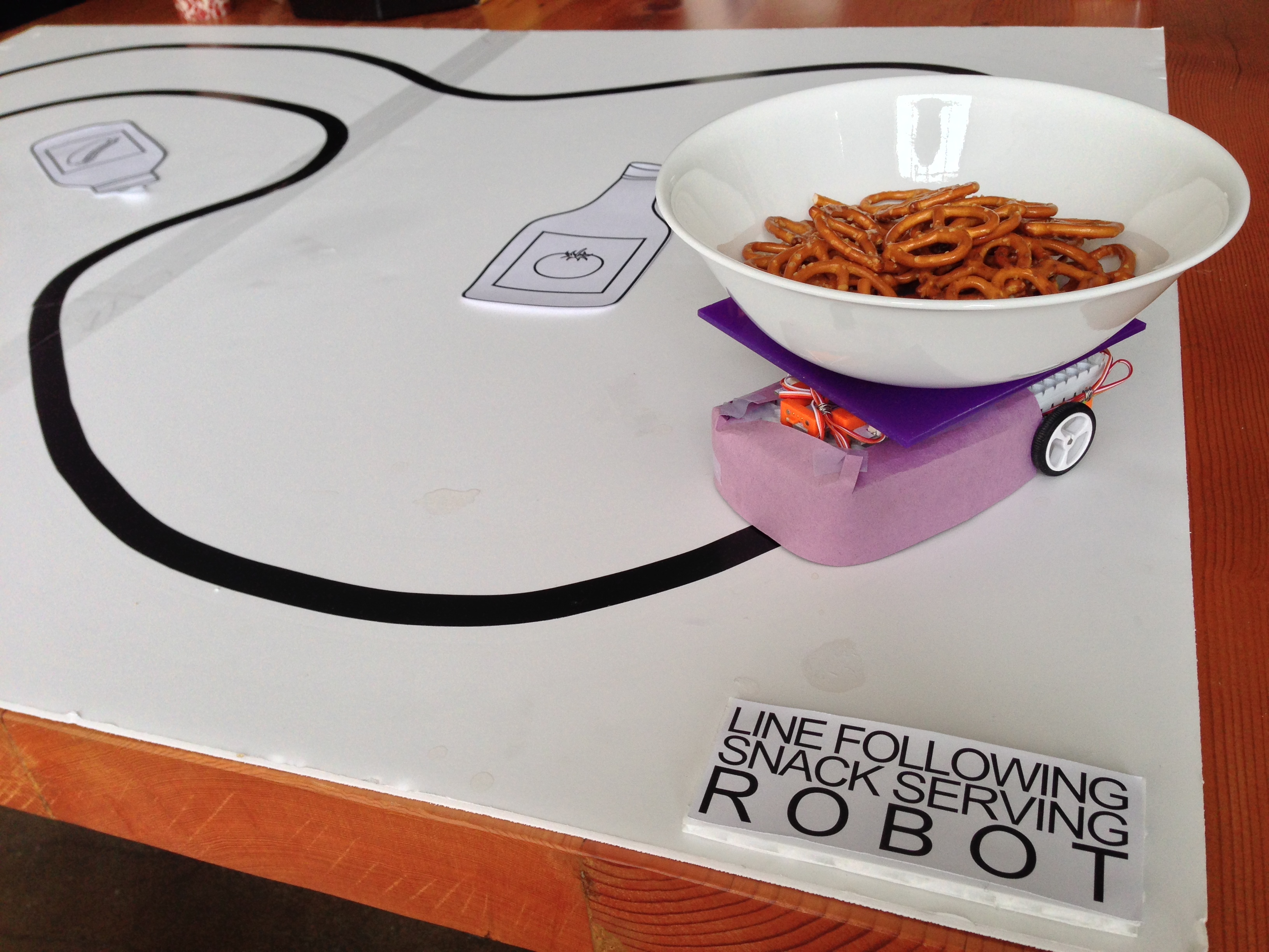 Line Following Snack Serving Robot a littleBits Project by rory_littleBits