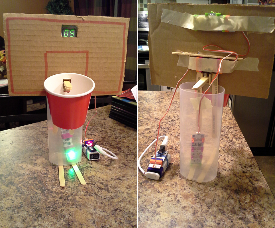 Basketball Hoops Counter a littleBits Project by randbits
